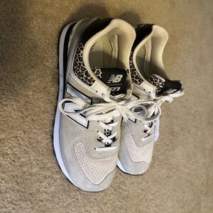 New Balance White and Black Athletic Shoes